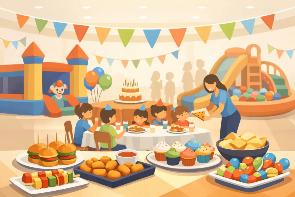 Comida para fiestas infantiles en salón