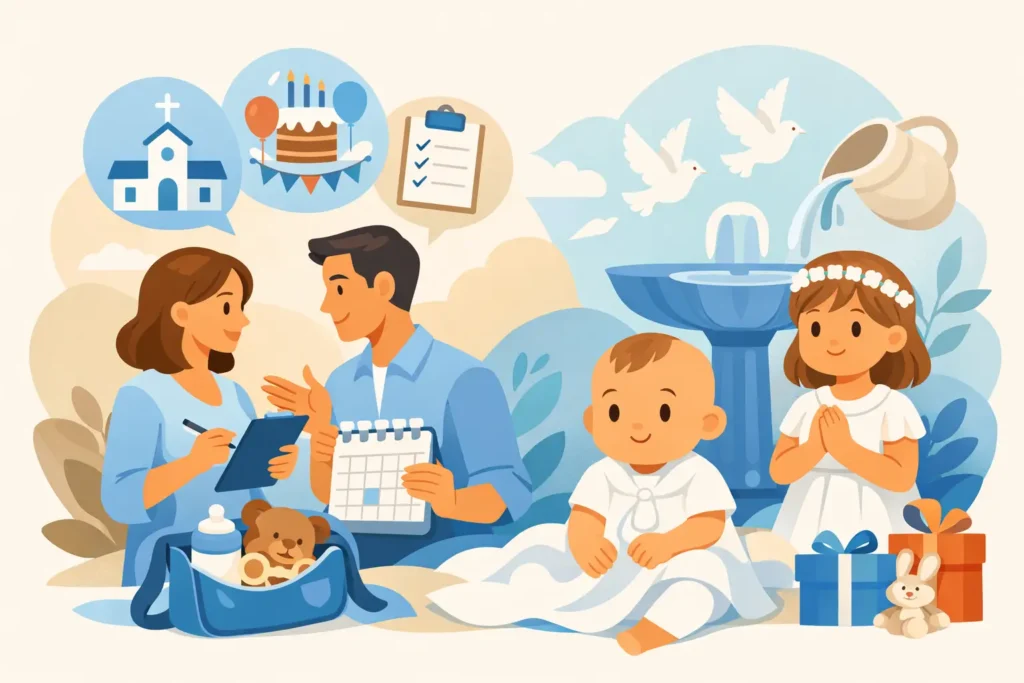 Cómo planear bautizo con niños sin estrés