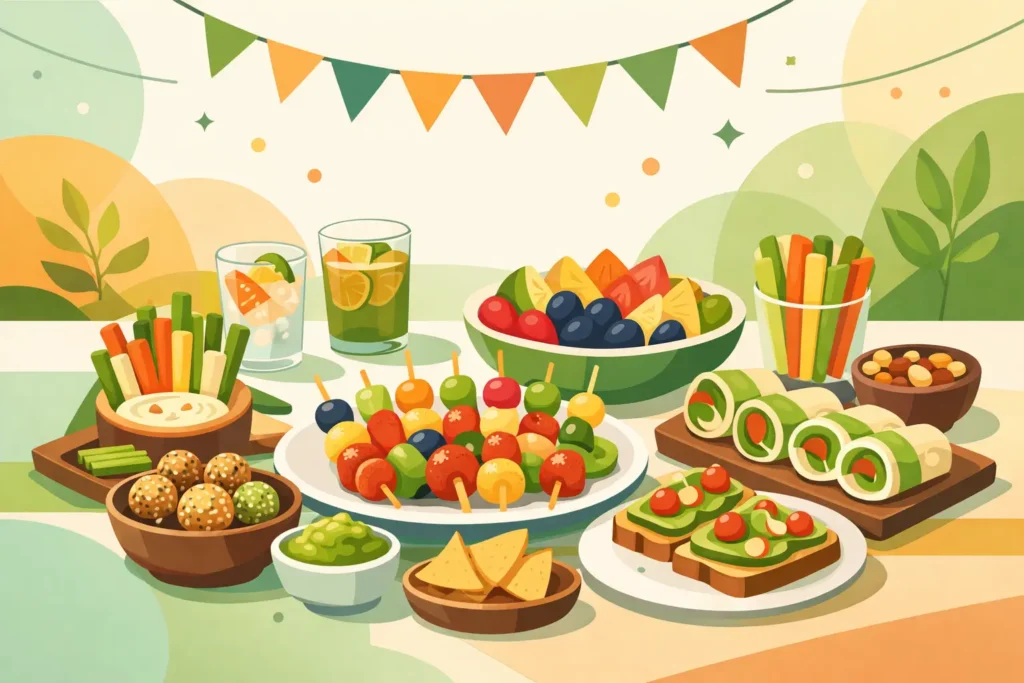 Snacks saludables para fiestas que sí triunfan